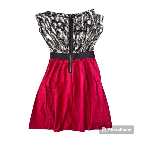 ⚡️ Adorable Black Red White Midi Dress ~ Size S ⚡️ - Picture 4 of 4